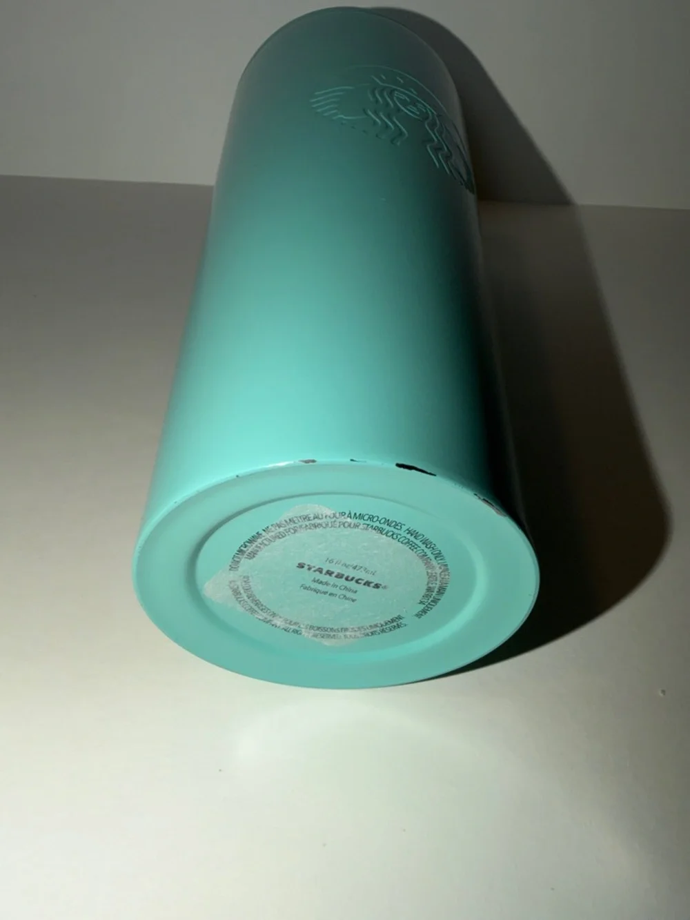 Starbucks 2019 Matte Aqua Blue 16oz Stainless Steel Tumbler Coffee Cup Rare HTF